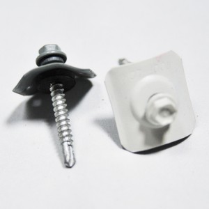Washer screw,  self drilling screw , painted head , hardened ,  zinc plated