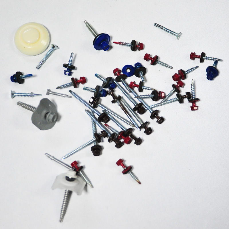 painted hexagonal self drilling screws