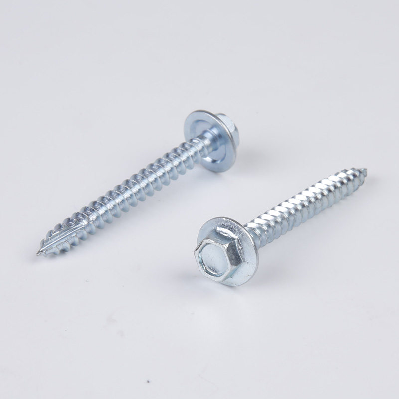 Hex head screw with flange, Type 17, electric galvanized