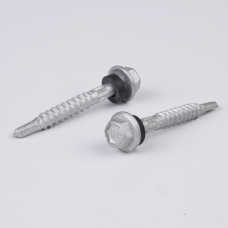 Self drilling screw with PVC black rubber , Ruspert treatment