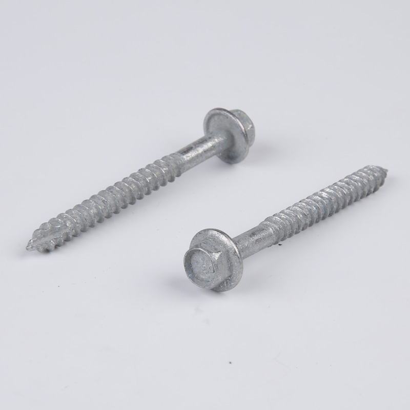 Hex head screw with flange, ruspert, cut tip